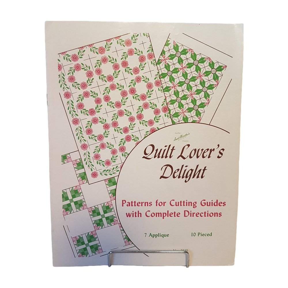 Vintage AUNT MARTHA'S Quilt Lover's Delight - Patterns for Cutting Guides #3540